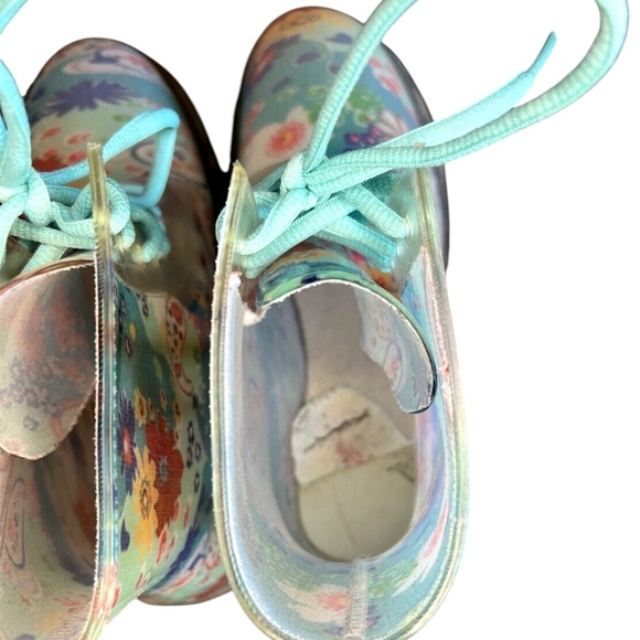 Women's Gossip Floral Paisley Rubber PVC Festival Rain Boots Grunge Size 39 - Picture 7 of 8